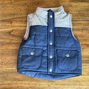 Cherokee Navy and Gray Kids Quilted Vest